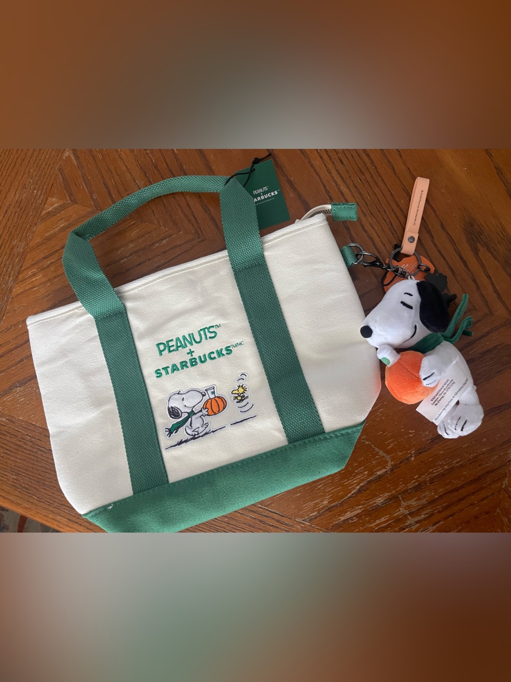 Starbucks x Peanut Collab Tote Bag & Keychain